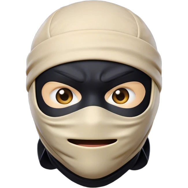 Clash of Clans aesthetic Comical Ninja Portrait Emoji, Head tilted dramatically with an exaggerated, fun expression and wide, comically expressive eyes peeking from a partially lifted mask, featuring a lean, agile form with playful stealth and natural skin tone, Simplified yet humorously expressive features, highly detailed, glowing with a slightly sassy shadowy glow, high shine, dramatic yet playful, stylized with an air of cheeky ninja mischief, soft glowing outline, capturing the essence of a meme-worthy ninja who blends humor with stealth into viral fame! emoji