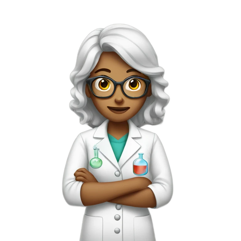 Woman chemist in lab  emoji