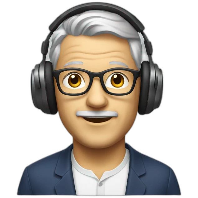 jacobo zabludovsky With headphones emoji