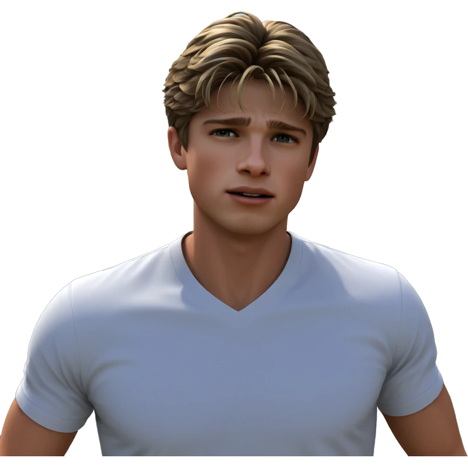 young man in white shirt emoji