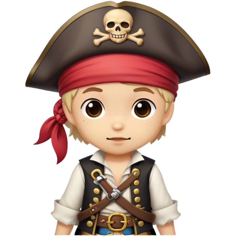 Cute pirate chibi style emoji