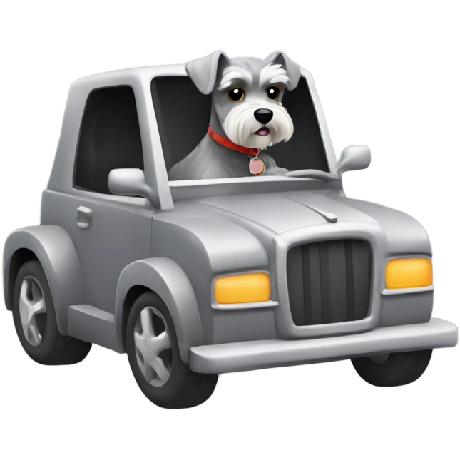 Schnauzer driving emoji