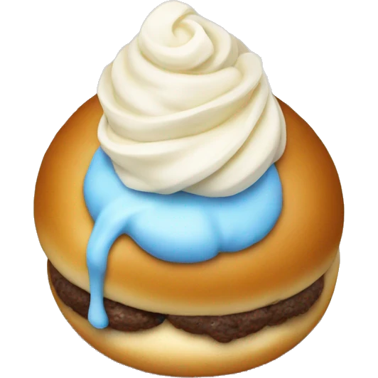 bluebon bun with cream emoji