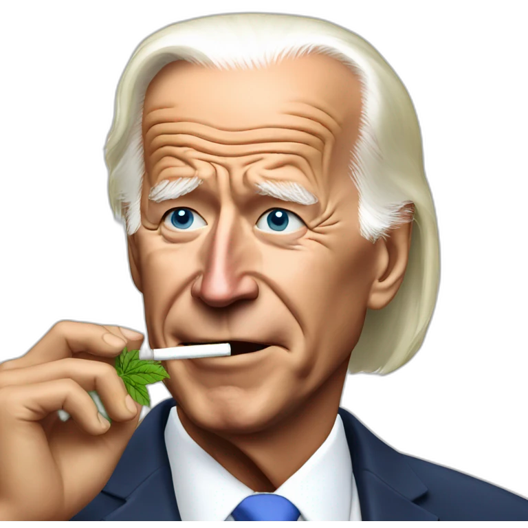 Joe Biden smoking weed emoji