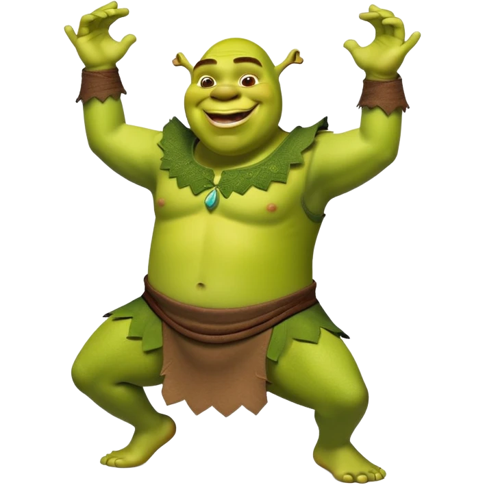 Создай эмоджи танцующий шрек emoji