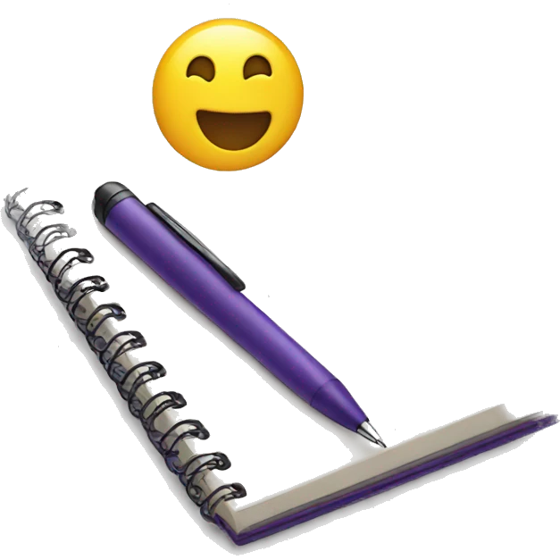 notebook and pen emoji