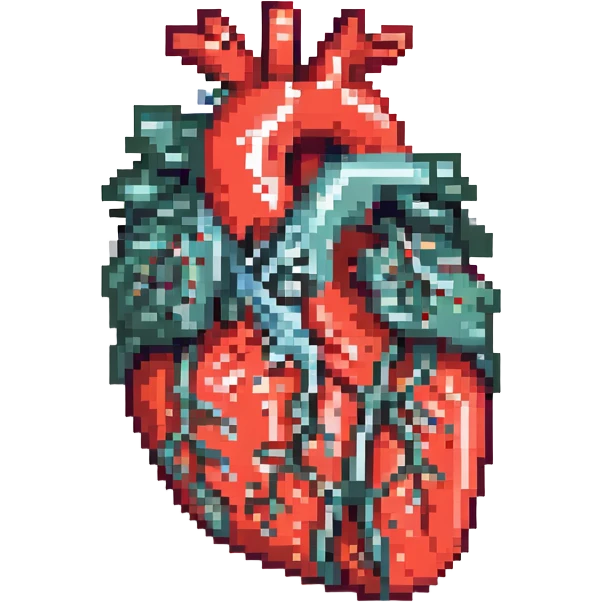 anatomically correct human heart emoji