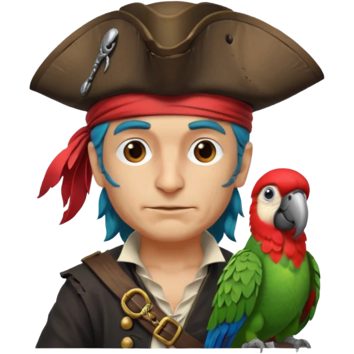 pirate and parrot emoji