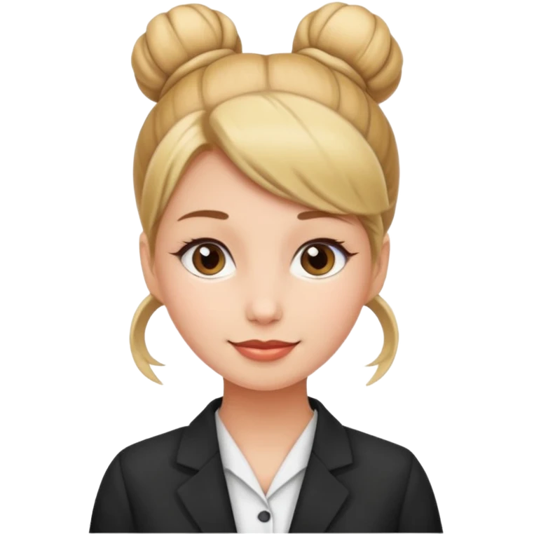 receptionist face with bun emoji