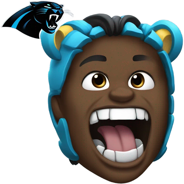 Carolina panthers eating a bird emoji