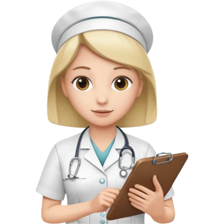 A nurse attending to a patient at the hospital emoji