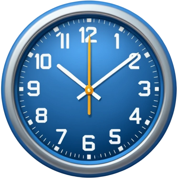 blue clock emoji