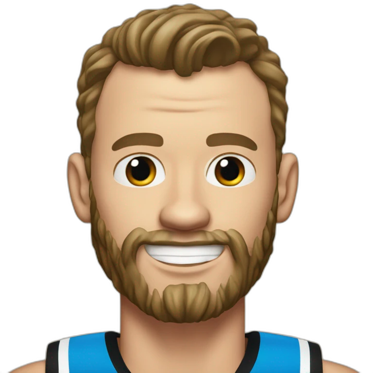 Jonathan Toews as beach bum with beard emoji