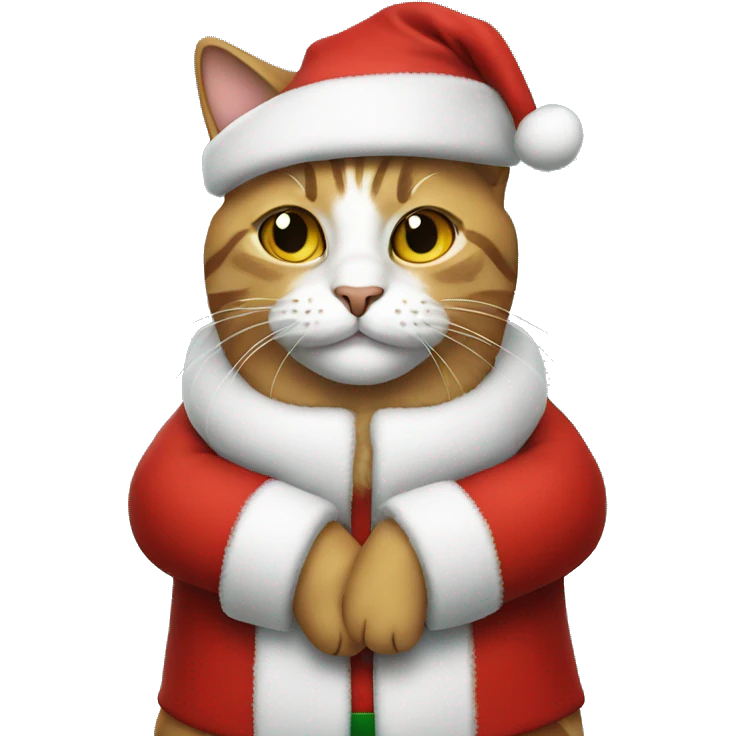 Cat wearing Santa Claus costume  emoji