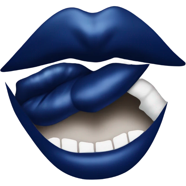Navy blue kiss emoji