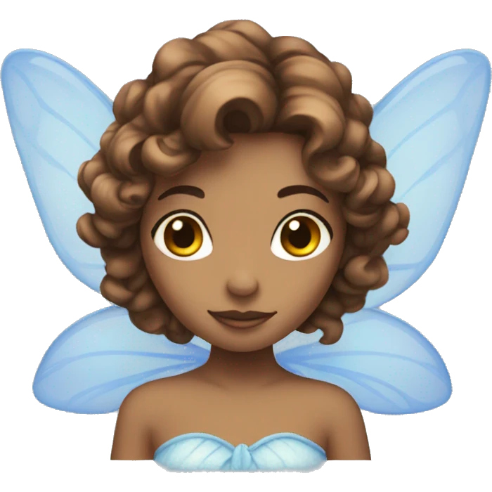 Blue fairy with brown hair emoji