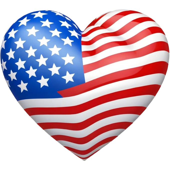 American flag heart emoji