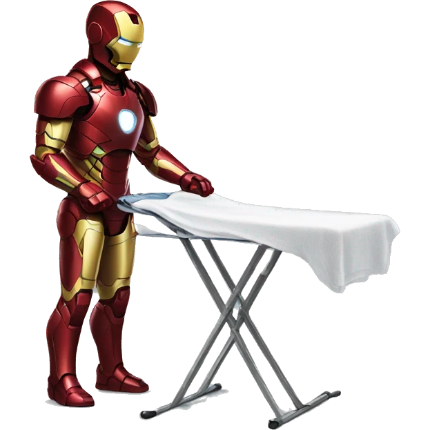 ironman ironing clothes emoji