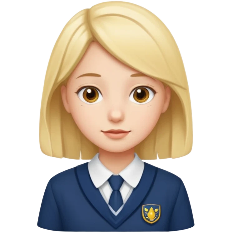 교복입은 단정한 여자 emoji