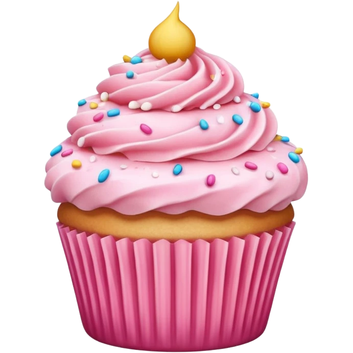 Cupcake with pink icing emoji