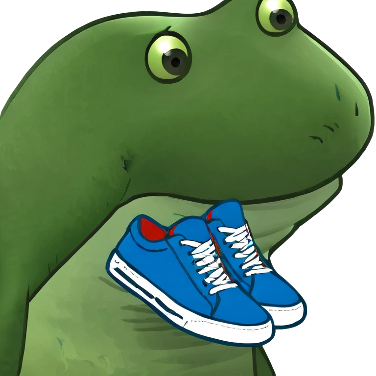 Crea un tiburón con tenis azules emoji