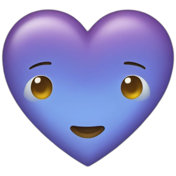 Coeur dégradé mauve rose bleue emoji