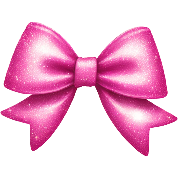 A pink sparkles bow   emoji