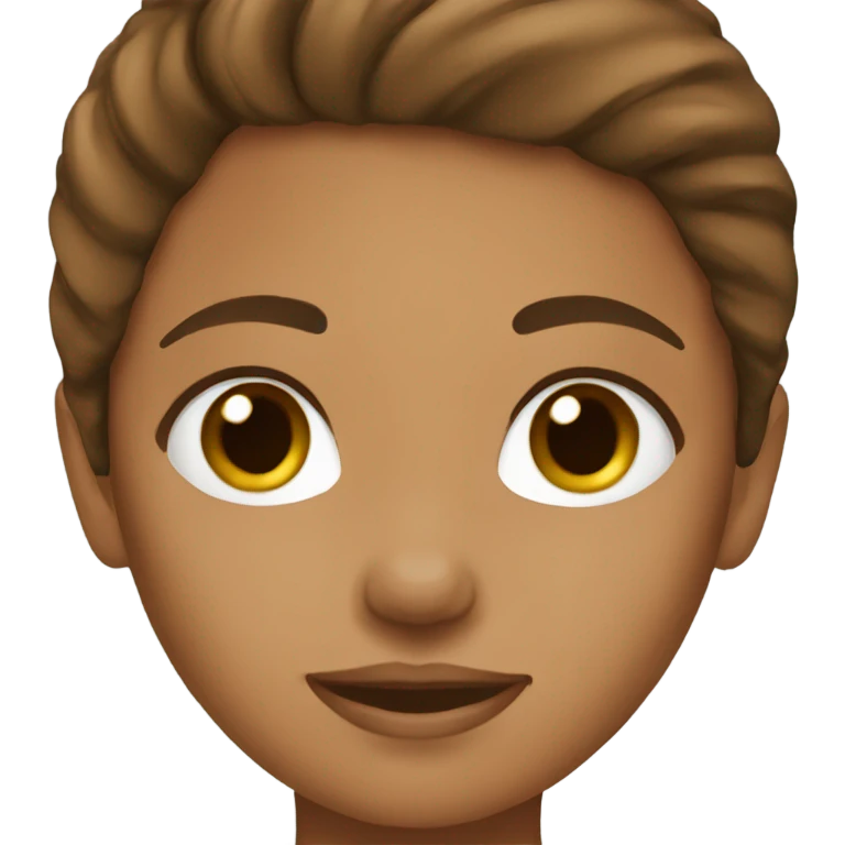 Tan girl brown hair  emoji