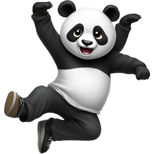 Panda breakdancing emoji