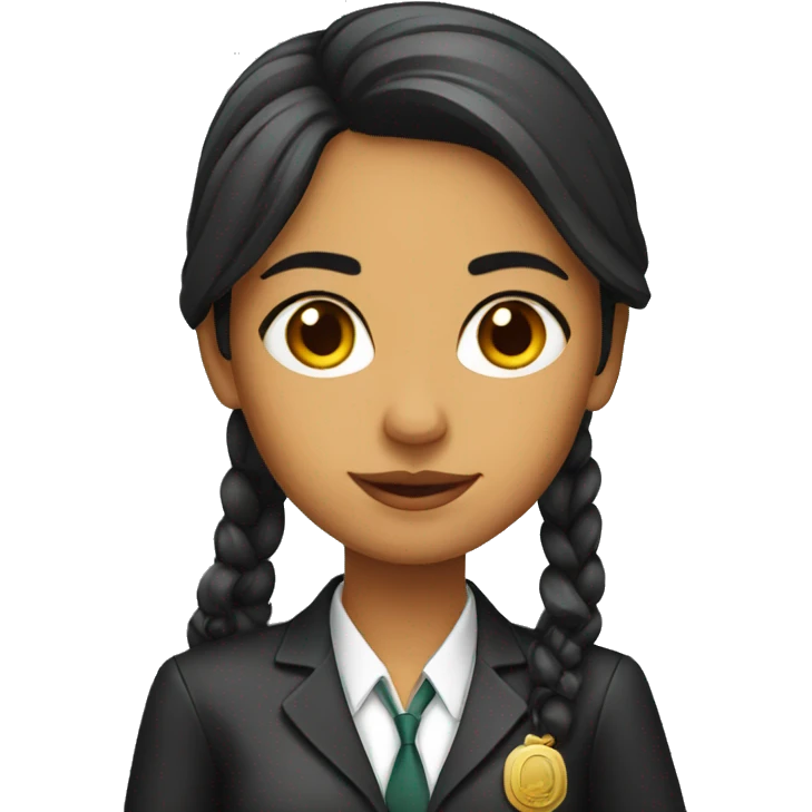 Indian girl lawyer in uniform emoji