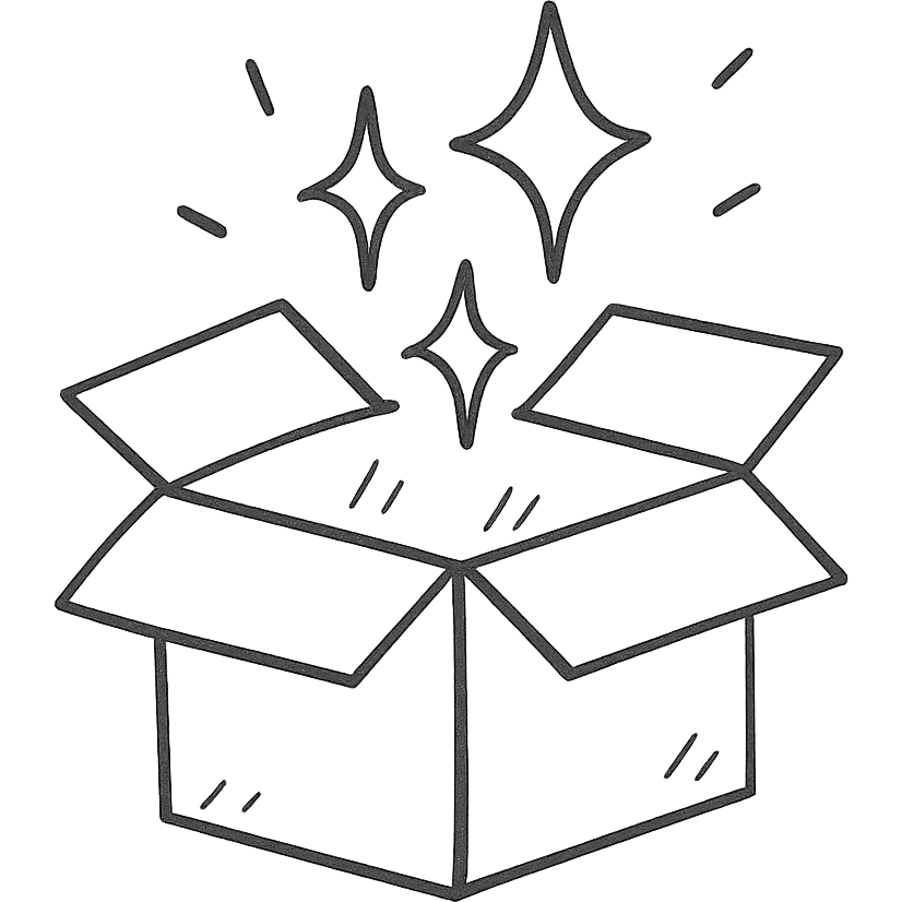 open box with sparkles inside emoji