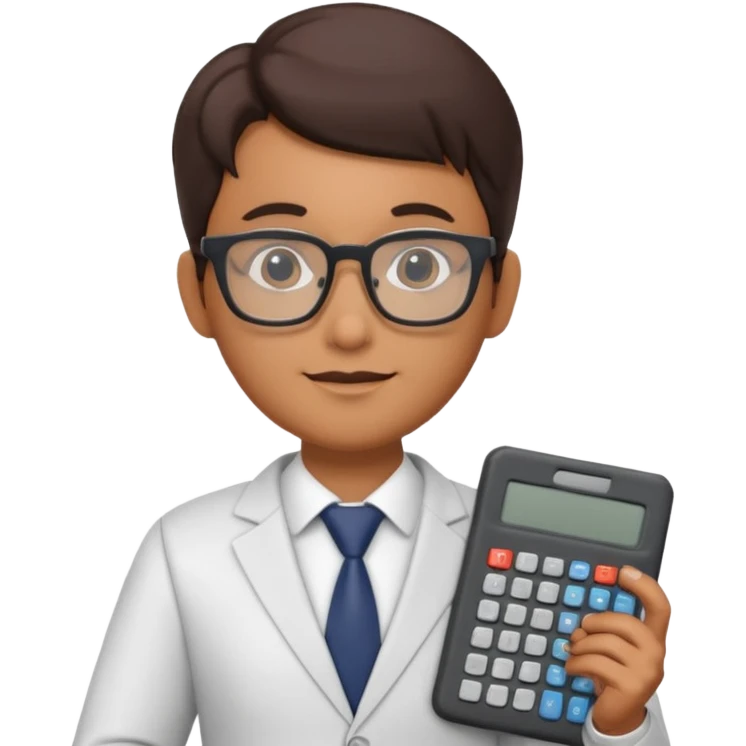 insurer audit person with a calculator 3d render emoji