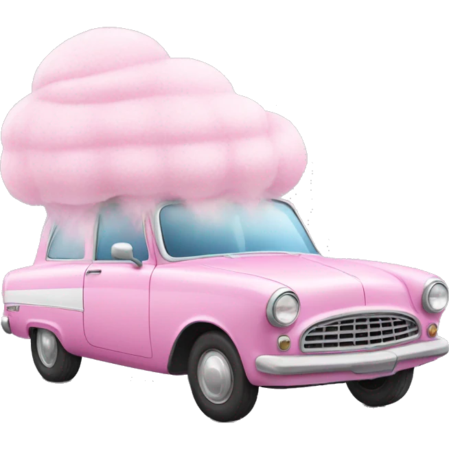 Cotton candy car emoji