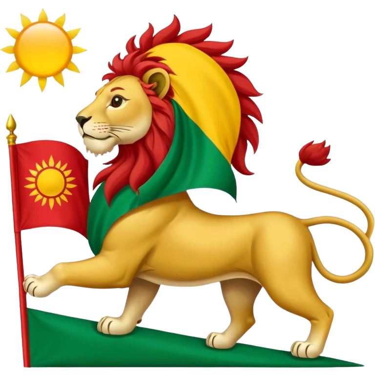 The Lion and Sun Flag of Iran emoji