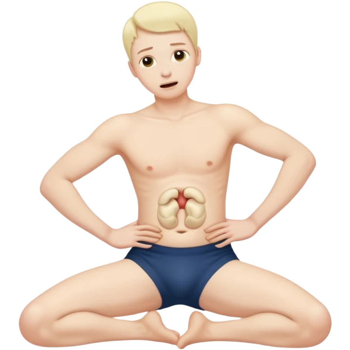 person stretching their rectum open emoji