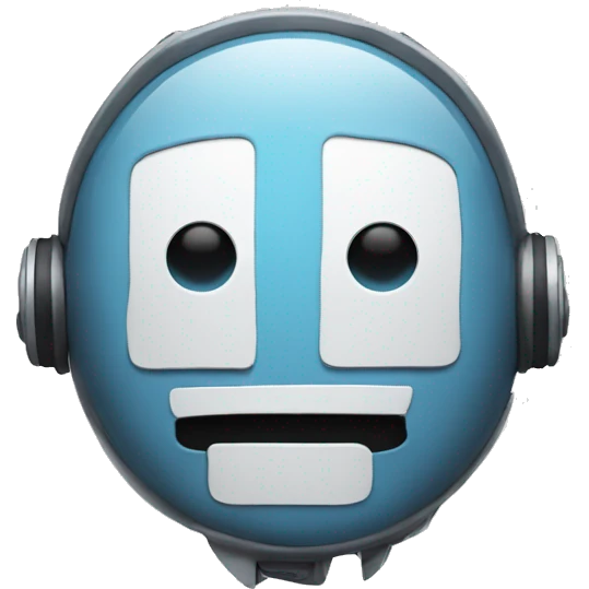 Chat bot with error word face  emoji
