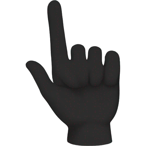 Curved finger emoji