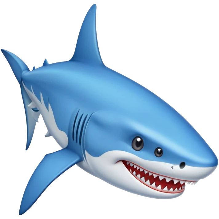 Un tiburón con tenis azules emoji