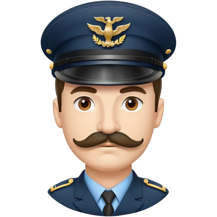 Soldier with a thick handlebar mustache wearing a military helmet emoji