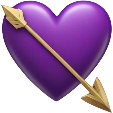 Purple heart with arrow emoji