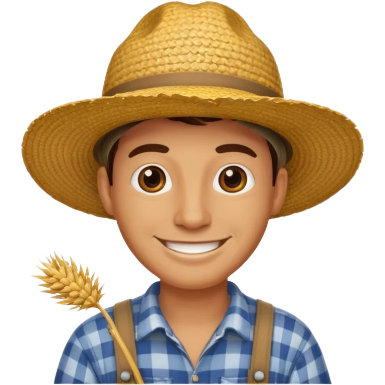 farmer man with straw hat emoji