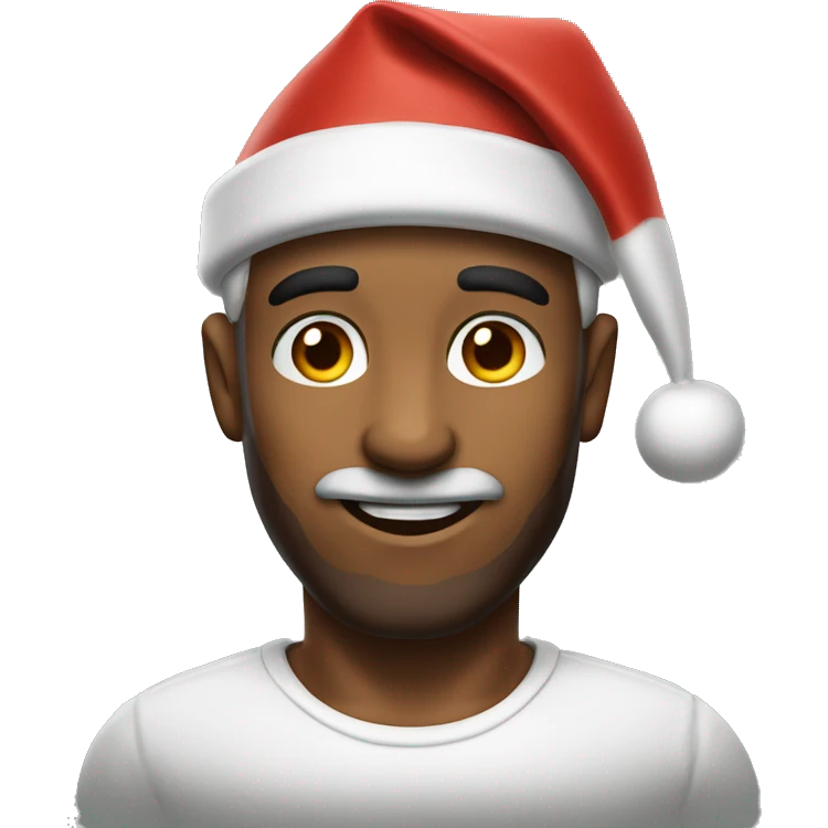 Handsome chiseled santa claus emoji