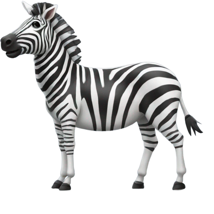 Zebra with a whistle emoji