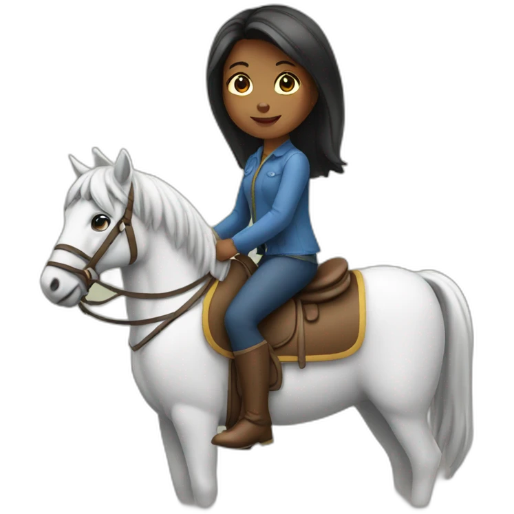 Girl sitting on a horse emoji