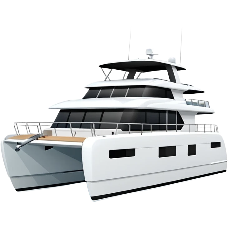 a lagoon SIXTY 7 power catamaran with no wording on it  emoji