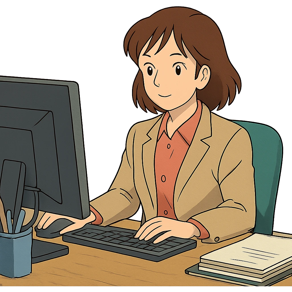 working woman in an office emoji