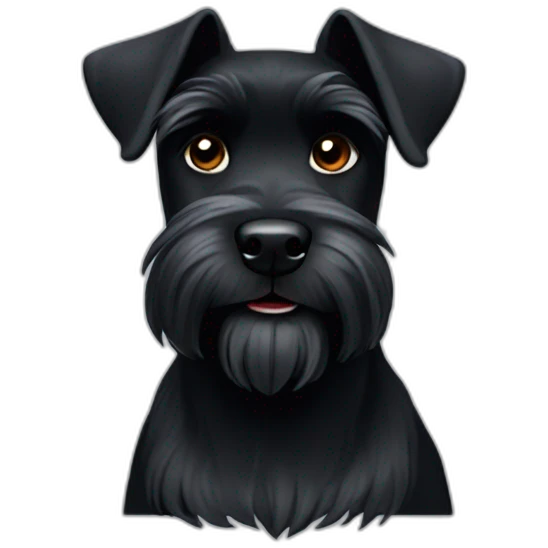 young black  Schnauzer emoji