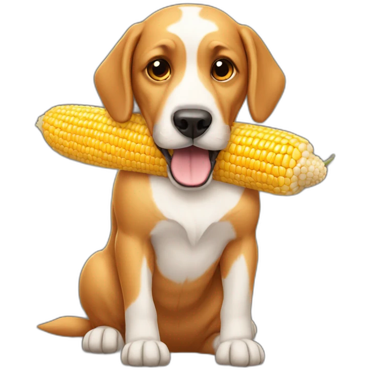 dog with corn emoji