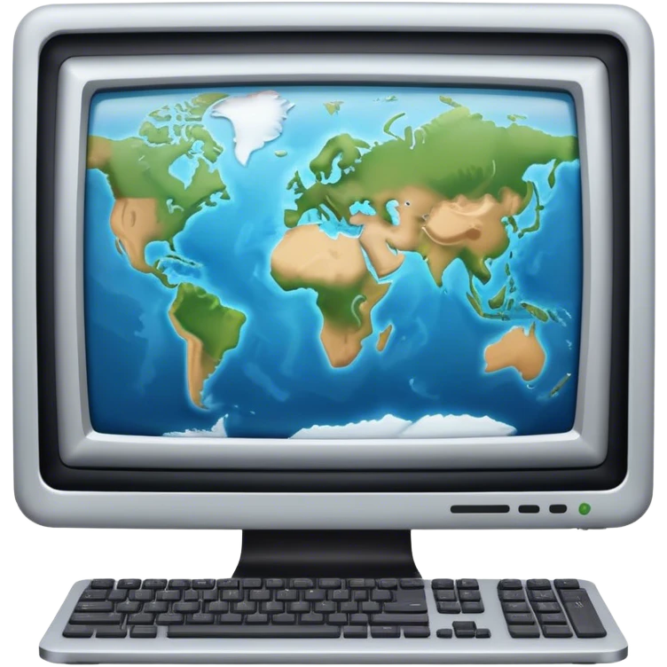 world in the computer emoji