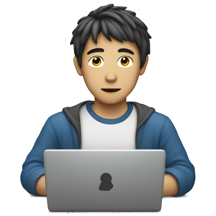 japanese man on a laptop emoji
